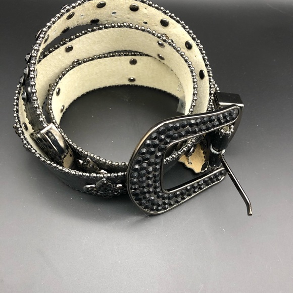 Leather Rhinestone Bling Belt - Picture 2 of 7